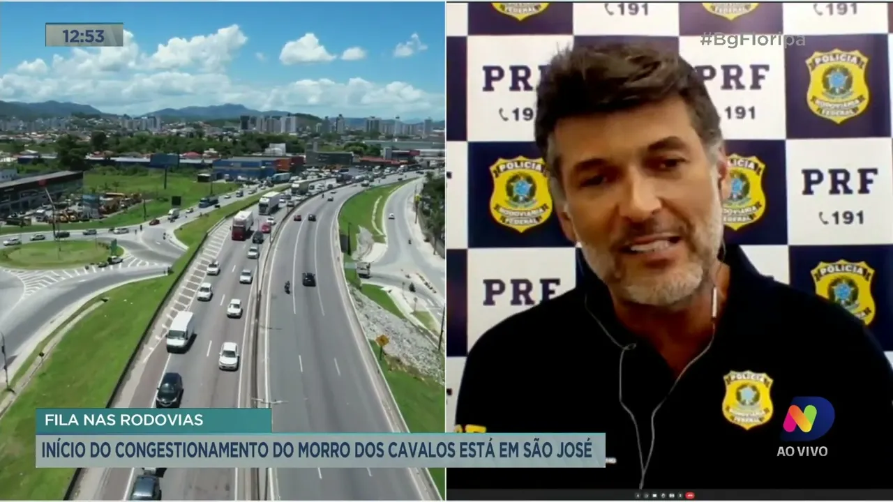 Inspetor da PRF fala sobre andamento das filas no Morro dos Cavalos