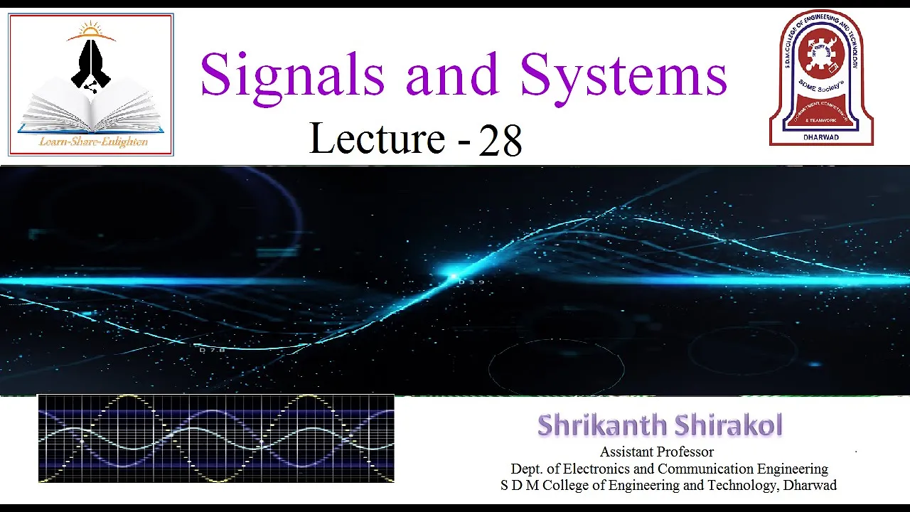 Lecture 28: Frequency Domain Analysis: Fourier Transform (FT) and Examples