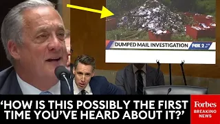 WATCH Sparks Fly As Josh Hawley Confronts USPS Head Over Dumped Mail