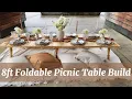 8Ft Foldable Picnic Table Build Boho Luxury Picnic