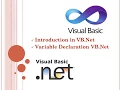Introduction and Variable declaration VB Net programming