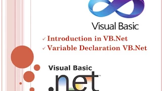 Introduction and Variable declaration VB Net programming