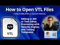 How to Open VTL Files Apache Velocity Template