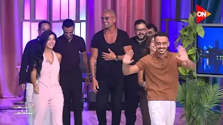  لحظة دخول ابطال محمود التاني استوديو معكم منى الشاذلي  دندنها