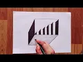 Easy Drawing 3D for Beginners How to Draw 3d Optical illusion Learn to Draw 3d