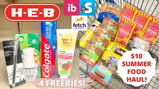 H-E-B COUPONING 10 SUMMER GROCERY HAUL 4 FREEBIES -