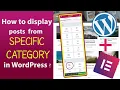 How to display posts of specific in