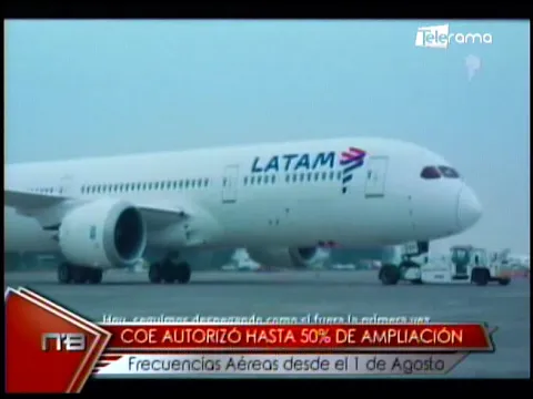 COE autorizó hasta 50% de ampliación frecuencias aéreas desde el 1 de agosto