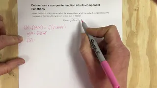 Decompose a composite function into its component functions