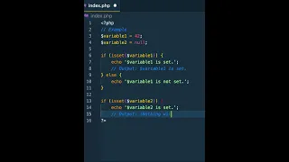 What is isset Function in PHP