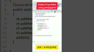 Create Dropdown using java applet