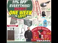 Menards 11 OFF EVERYTHING Hurry One Week Left Ad Free Money Maker Rebates 11 17 2021-11 24 2021