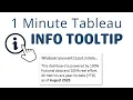 How to Add Info Tooltips in Tableau - Custom Icons Dynamic Text Under 1 Minute