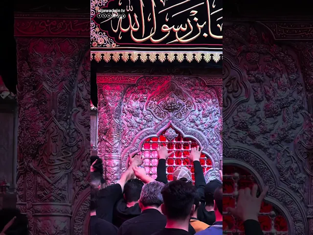 ⁣عند ضريح الامام الحسين عليه السلام. تتوقف الكلمات، وتبدأ لغة الدموع