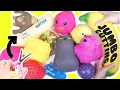 JUMBO GIANT Squishies Slime Plushies Cutting Mixing Together into One Bowl
