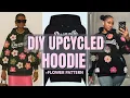 DIY Upcycled Hoodie with Flowers beginner friendly with pattern