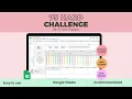 Ultimate 75 HARD Challenge Tracker Meal Workout Planner Reading Log Google Sheet Template