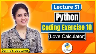 P - 31 Coding Exercise for Beginners in Python Love Calculator Python Tutorials for Beginners