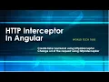 Angular HTTP Interceptor Fake backend using Http interceptor Change request url via interceptor