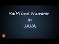 PalPrime Number in Java Bluejcode