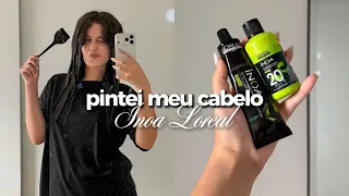 pintando cabelo da cor natural | cor ideal 🤎 pintei meu cabelo, Inoa Loreal & sozinha