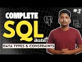 Data Types and Constraints in PostgreSQL SQL Full Course in Telugu