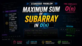 Find Maximum Subarray Sum - Part 3 Understanding by Solving Time Complexity