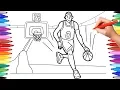 Sport Coloring Pages for Kids How to Draw a Basketball Player Basketball Coloring Pages for Kids