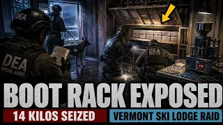 DEA Vermont State Police Storm Windham Ski Lodge 9 Cuffed Fentanyl Under Boot Racks