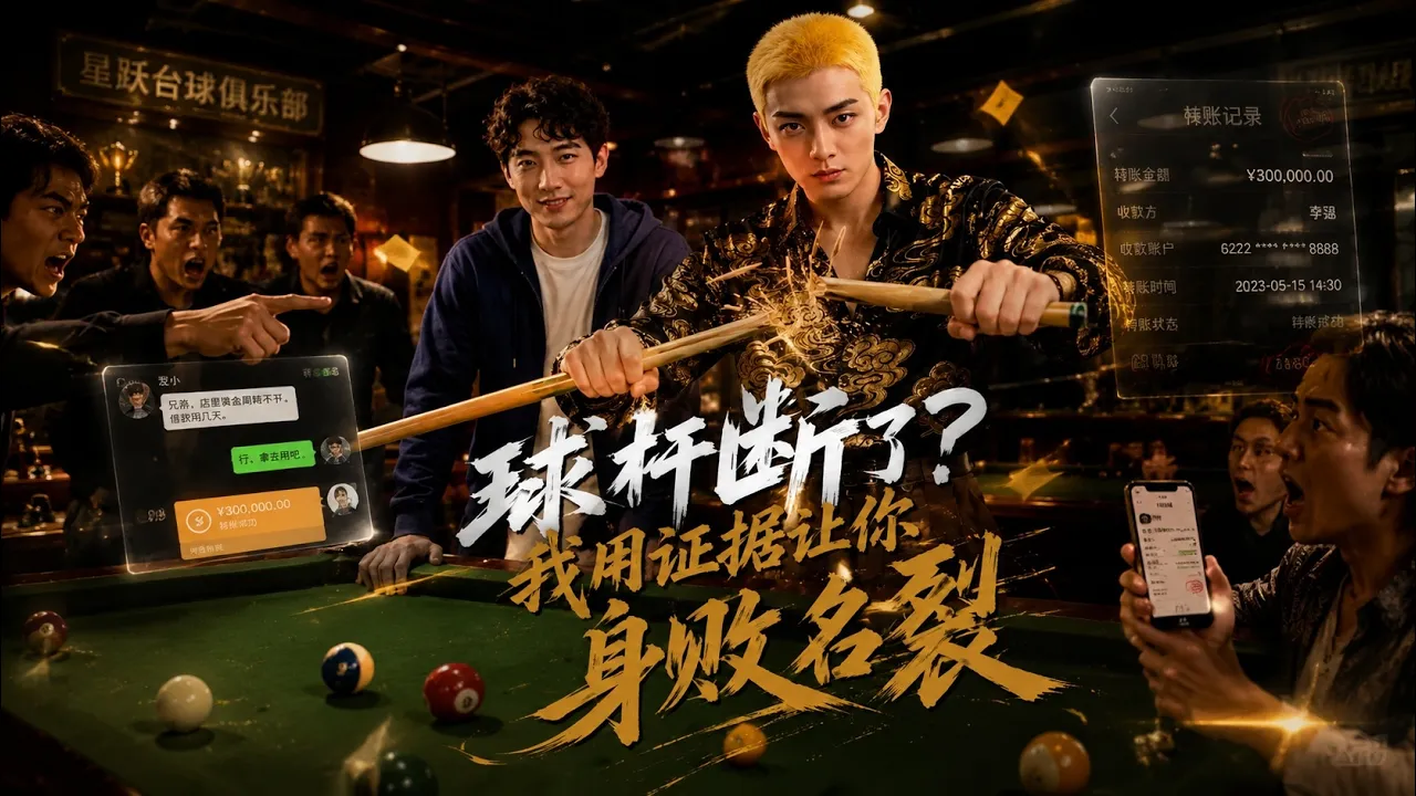 ENG SUB 🔥【全網首發】《球杆断了?我用证据让你身败名裂》台球厅被发小阴了?转账记录甩脸,真相打脸太爽!#热血#漫剧#爽文#爽剧#赛博剧场 poster