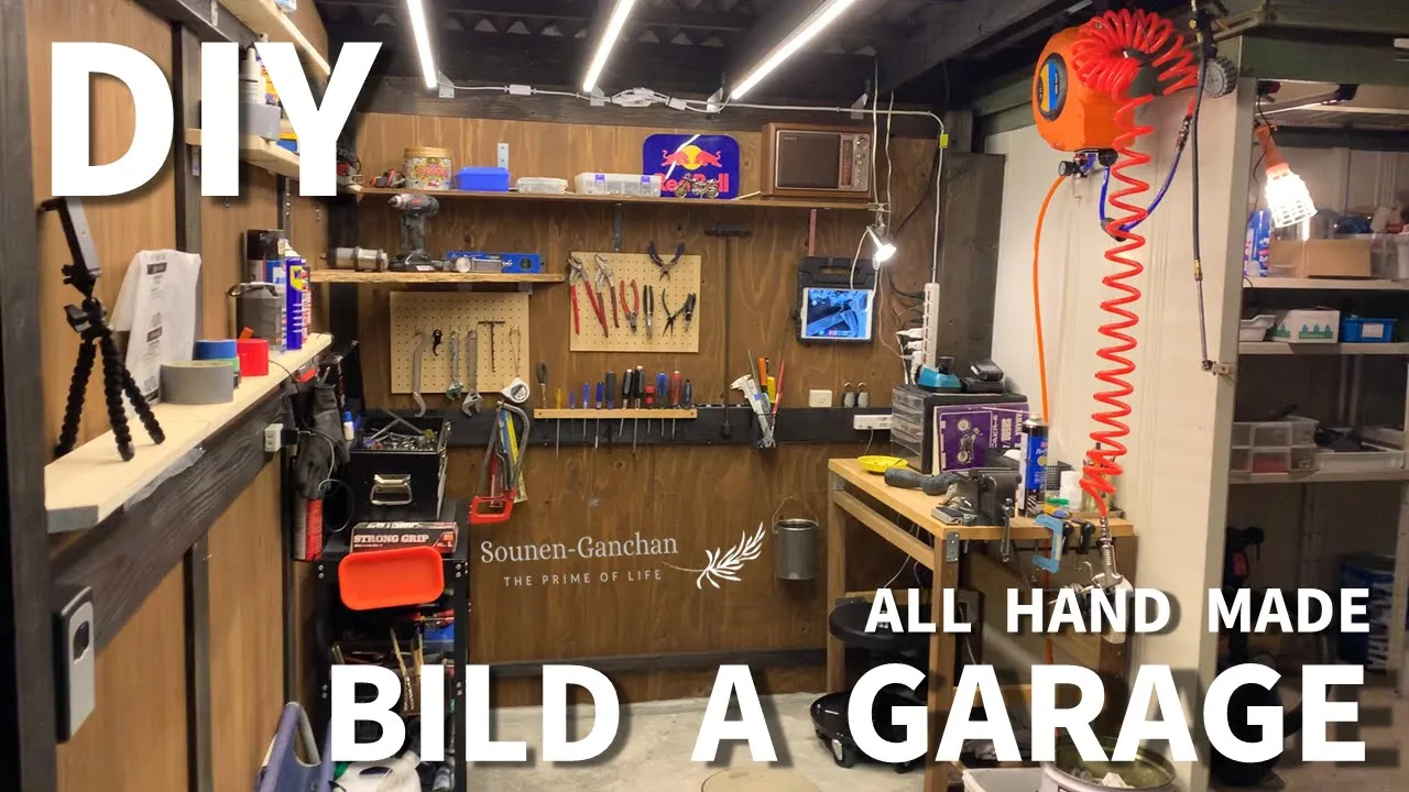 DIY ホムセン材料だけでガレージを建てる!日曜大工でレストア小屋つくり Building a maintenance shed.