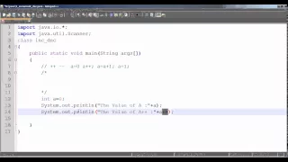 Increment and Decrement Operator In Java