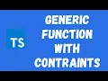 49 Create Generic Function with Constraints using extends Keyword in TypeScript