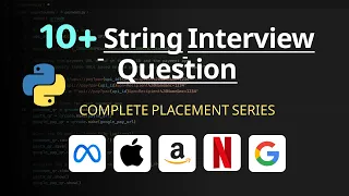 String Interview Questions with Solutions Python Programming Sagar Chouksey