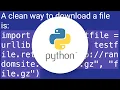 Basic http file downloading and saving to disk in python