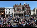 Fans turn out in their hundreds to help team celebrate historic promotion
