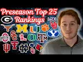 My College Football Preseason Top 25 Revealed 2026