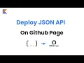 Deploy Json API on Github Page with Android Studio API for free