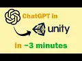 How to make ChatGPT in Unity in 3 minutes 2024