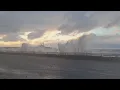 Waves Overtake Lake Erie Breakwall In Dunkirk Amid Wind Storm