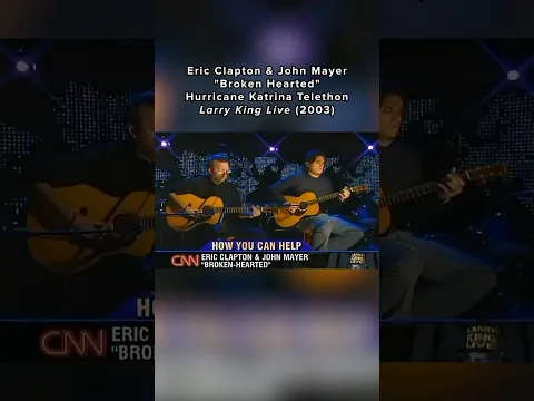 In September of 2003, Eric and @johnmayer appeared on Larry King Live and performed Broken Hearted