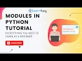 Modules in Python Tutorial - Python