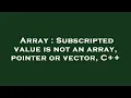Array Subscripted value is not an array pointer or vector C