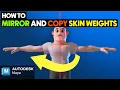 How To Mirror And Skin Weights In Autodesk Maya