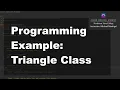 Java 1 Online 4 08 Writing Classes Triangle Class