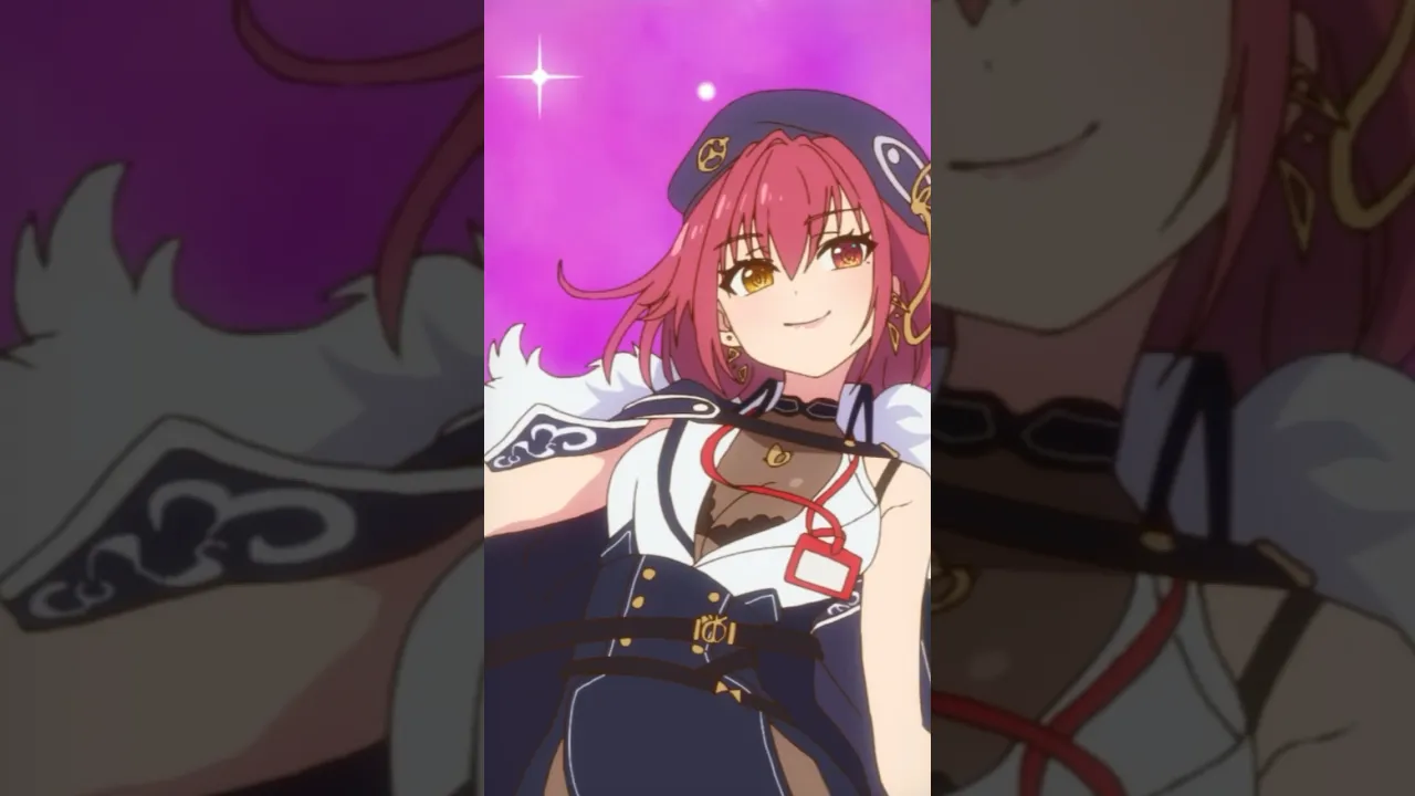 【アニメ】マリン船長の魔法少女変身バンクが美しすぎる！！！【#ホロウィッチ】#shorts