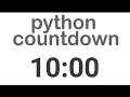 countdown timer in python python programming