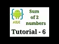 AIDE TUTORIAL-6-SUM OF TWO NUMBERS
