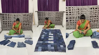 Old Jeans to Beautiful Patchwork Rug