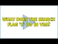 Unix Linux What does the search flag z do in VIM